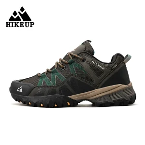 HIKEUP Breathable Cushioning Sneakers Men's Hiking Shoes Running Trekking Sneakers Outdoor Mountain Sports Shoes for Men