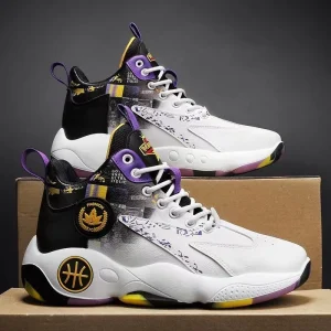 High-top Basketball Shoes Men's 2025 Summer New Thick-soled Height-enhancing Youth Student Sports Shoes Breathable and Non-slip