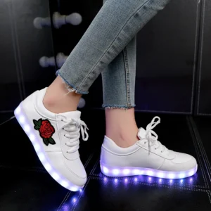 Led Slippers USB illuminated sneakers glowing kids shoes children with light Sole sneakers for girls&boys