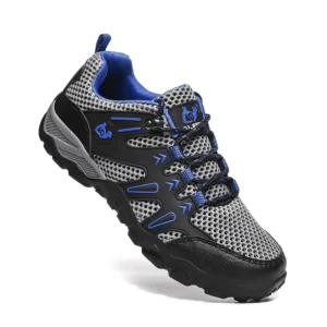 2025 Men Soft Outdoor Casual Shoes Summer Breathable Mesh Sneakers Light Black Hiking Footwear Fashion Running Shoes