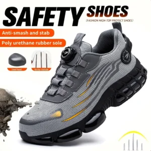 Breathable lace-free soft shoes comfortable anti-smash anti-puncture labour insurance shoes