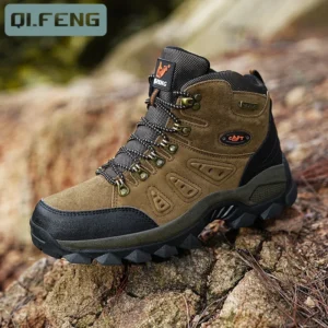 PLUS SIZE Unisex High-Top Sneakers Durable Grip Non-Slip Lace-Up Comfort Ideal for Outdoor Hiking Boots Men Footwear