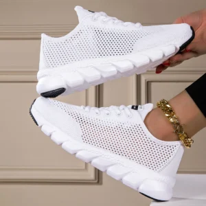 New cross-border summer Shoes hollowed-out woven women's sports casual shoes light running shoes White shoes