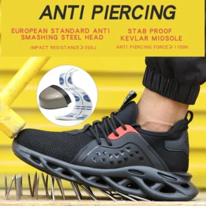 48 Size Steel Toe Cap Light Breathable Sneaker For Men Unisex Work Safety Shoes Anti-smash And Anti-puncture Safety Sneakers