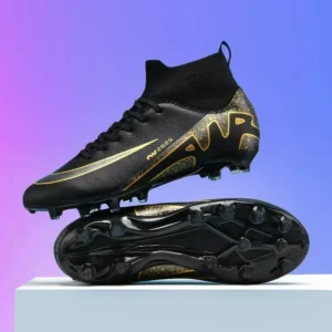 New Men Soccer Shoes Indoor Cleats Football Boots Match Long Spikes Sneakers Breathable Ultralight Training Drop Shipping